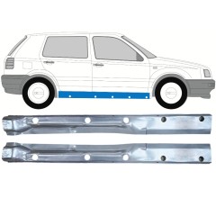 Kynnys sisäosa varten Volkswagen Golf 3 1991-1998 / Vasen+Oikea / Sarja 12509
