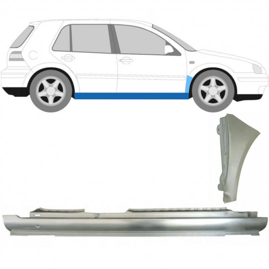 Kynnyksen ja etulokasuojan korjauspaneeli varten VW Golf 4 1997- / Oikea /  8727