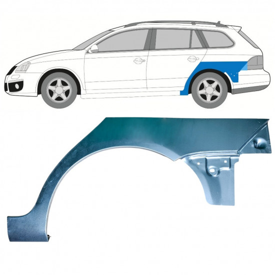 Takalokasuoja korjaussarja varten Volkswagen Golf 5 Variant 2007-2010 / Vasen 12906