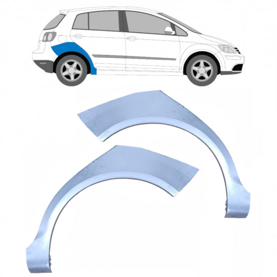 Takalokasuoja korjaussarja varten VW Golf Plus 2005-2013 / Vasen+Oikea / Sarja 10090