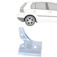 Kynnyksen päätykorjauspaneeli varten Volkswagen Golf 5 2003-2009 / Oikea 16112