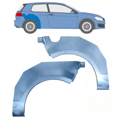 Takalokasuoja korjaussarja varten VW Golf 6 2008-2014 / Vasen+Oikea / Sarja 10071