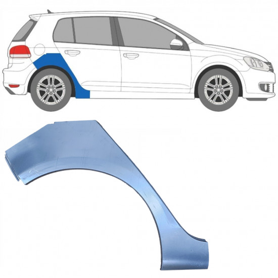 Takalokasuoja korjaussarja varten VW Golf 6 2008-2014 / Oikea 6302