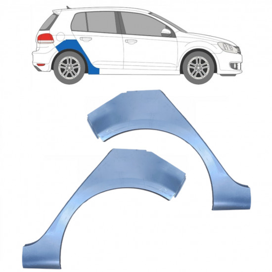 Takalokasuoja korjaussarja varten VW Golf 6 2008-2014 / Vasen+Oikea / Sarja 9427