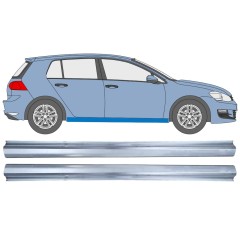 Kynnyspelti korjauspaneeli varten Volkswagen Golf 7 2012- / Vasen+Oikea / Sarja 12454
