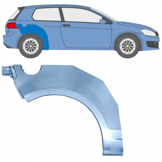 Takalokasuoja korjaussarja varten VW Golf 6 2008-2014 / Oikea 8387