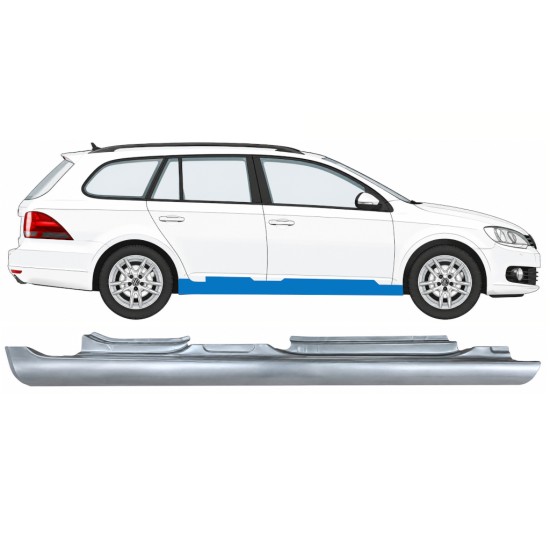 Kynnyspelti varten Volkswagen Golf 6 2008-2013 / Oikea / COMBI 17047