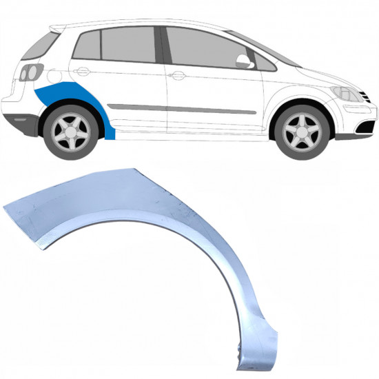 Takalokasuoja korjaussarja varten VW Golf Plus 2005-2013 / Oikea 5197