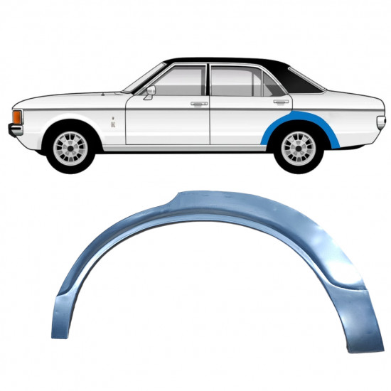 Takalokasuoja korjaussarja varten Ford Granada 1972-1977 / Vasen 11029