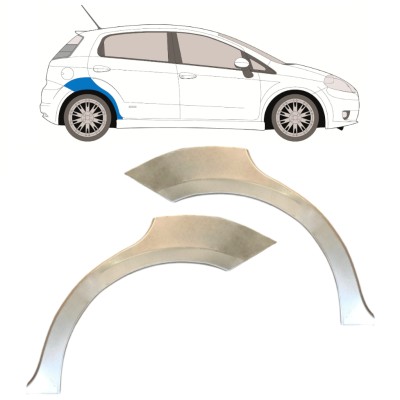 Takalokasuoja korjaussarja varten Fiat Grande Punto Evo 2005- / Vasen+Oikea / Sarja 14761