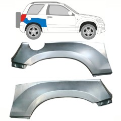 Takalokasuoja korjauspaneeli yläosa varten Suzuki Grand Vitara 2005-2014 / Vasen+Oikea / Sarja 10267