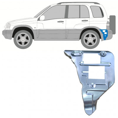 Takapuskurin kiinnikkeen korjauspaneeli varten Suzuki Grand Vitara 1997-2005 / Vasen 11700