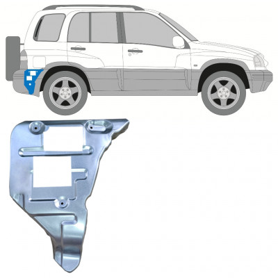 Takapuskurin kiinnikkeen korjauspaneeli varten Suzuki Grand Vitara 1997-2005 / Oikea 11699