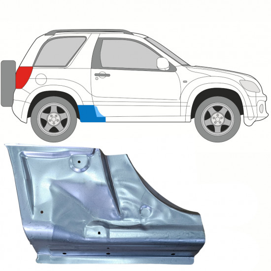 Kynnyspelti korjauspaneeli varten Suzuki Grand Vitara 2005-2012 / Oikea 8687