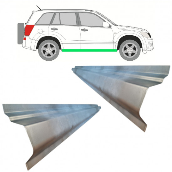 Kynnys sisäosa varten Suzuki Grand Vitara 2005-2012 / Vasen = Oikea (symmetrinen) / Sarja 11489