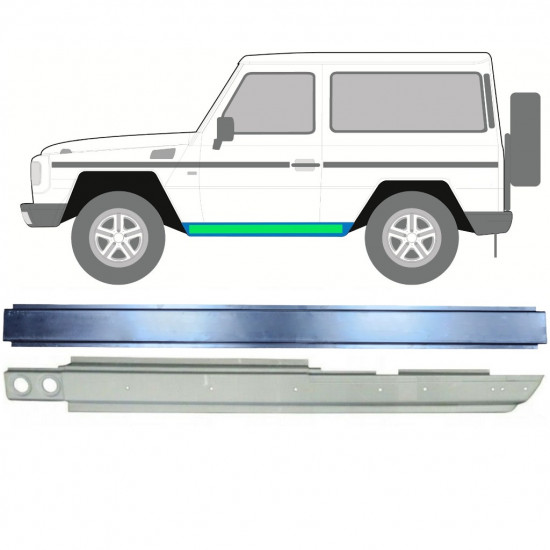 Sisäinen ja ulkoinen kynnyksen korjauspaneeli varten Mercedes G-Class 1979-  / Vasen 11771