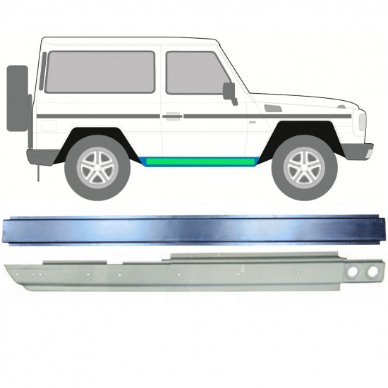 Sisäinen ja ulkoinen kynnyksen korjauspaneeli varten Mercedes G-Class 1979-  / Oikea 11770
