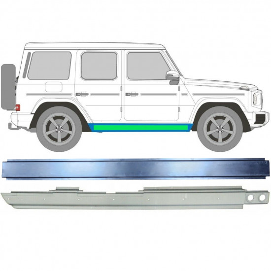 Sisäinen ja ulkoinen kynnyksen korjauspaneeli varten Mercedes G-Class 1979-  / Oikea 11773