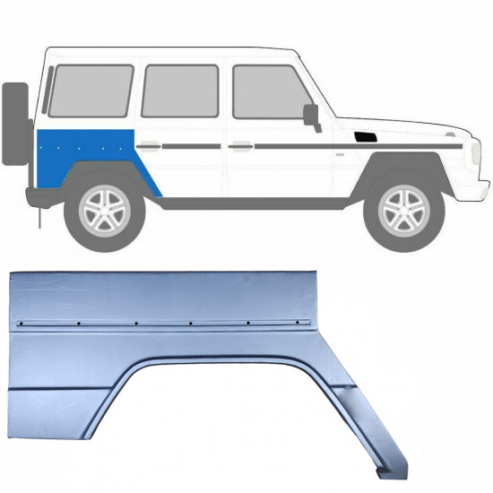 Takalokasuoja korjaussarja varten Mercedes G-Class 1979- / Oikea 8874