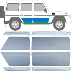 Sisäinen ja ulkoinen etu- ja takaoven korjauspaneeli varten Mercedes G-Class W460 W461 W463 1979-2017 / Vasen+Oikea / Sarja 9471