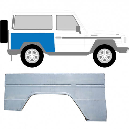 Takalokasuoja korjaussarja varten Mercedes G-Class 1979- / Oikea 5080