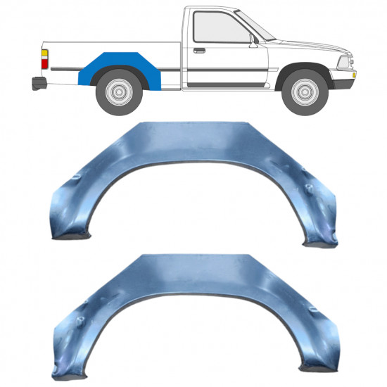 Takalokasuoja korjaussarja varten Toyota Hilux / VW Taro 1988-1997 / Vasen+Oikea / Sarja 9295