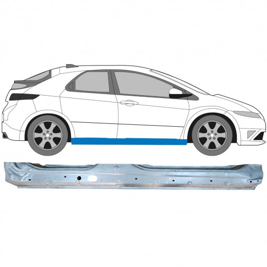 Kynnyspelti korjauspaneeli varten Honda Civic 2005-2011 / Oikea 7192