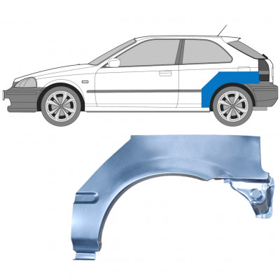 Takalokasuoja korjaussarja varten Honda Civic 1995-2000 / Vasen 5126