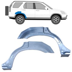 Takalokasuoja korjaussarja varten Honda CR-V 2001-2006 / Vasen+Oikea / Sarja 9658