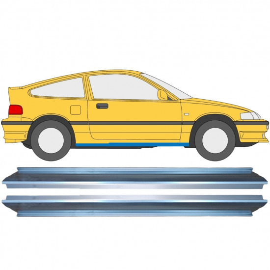 Kynnyspelti korjauspaneeli varten Honda CRX 1987-1992 / Vasen+Oikea / Sarja 9302