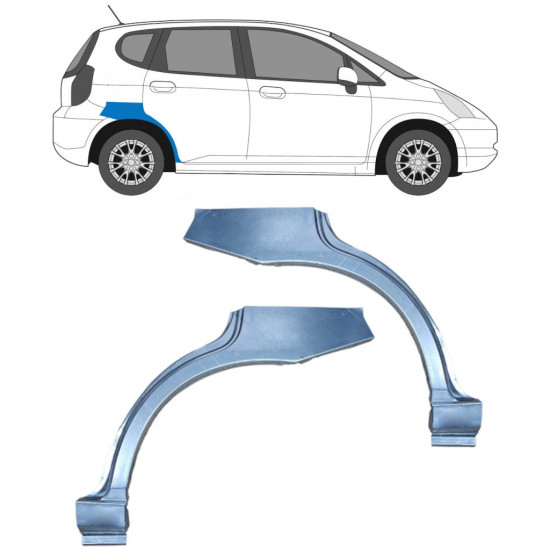 Takalokasuoja korjaussarja varten Honda Jazz Gd 2002-2008 / Vasen+Oikea / Sarja 9195