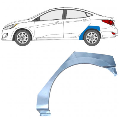 Takalokasuoja korjaussarja varten Hyundai Accent 2010- / Vasen 12803