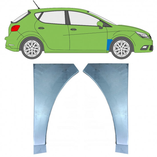 Etulokasuojan korjauspelti varten Seat Ibiza 2008- / Vasen+Oikea / Sarja 9735