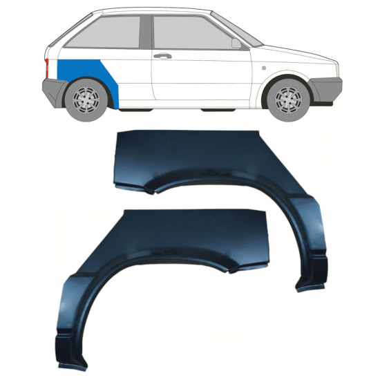 Takalokasuoja korjaussarja varten Seat Ibiza 1984-1993 / Vasen+Oikea / Sarja 10738