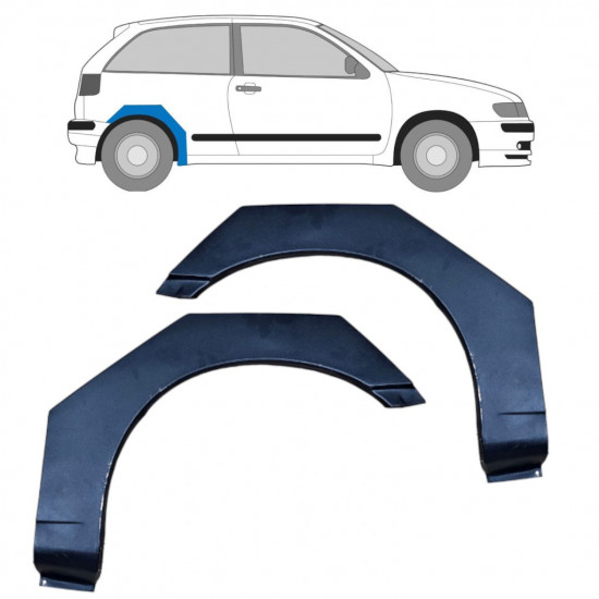 Takalokasuoja korjaussarja varten Seat Ibiza Cordoba 1993-2002 / Vasen+Oikea / Sarja 10385