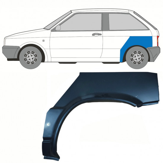 Takalokasuoja korjaussarja varten Seat Ibiza 1984-1993 / Vasen 10737