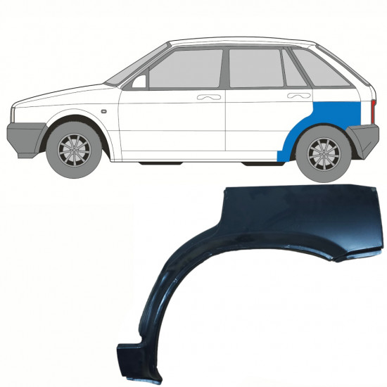 Takalokasuoja korjaussarja varten Seat Ibiza 1984-1993 / Vasen 10740