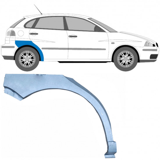 Takalokasuoja korjaussarja varten Seat Ibiza Cordoba 2002-2008 / Oikea 5028