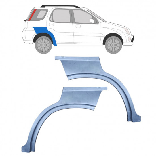 Takalokasuoja korjaussarja varten Suzuki Ignis 2000-2003 / Vasen+Oikea / Sarja 10415