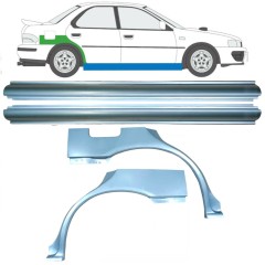 Kynnyspelti + takalokasuojan korjaussarja varten Subaru Impreza GC GF 1992-2000 / Vasen+Oikea / Sarja 10667