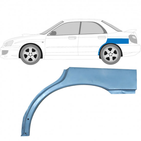 Takalokasuoja korjaussarja varten Subaru Impreza GD 2000-2007 / Vasen 5323