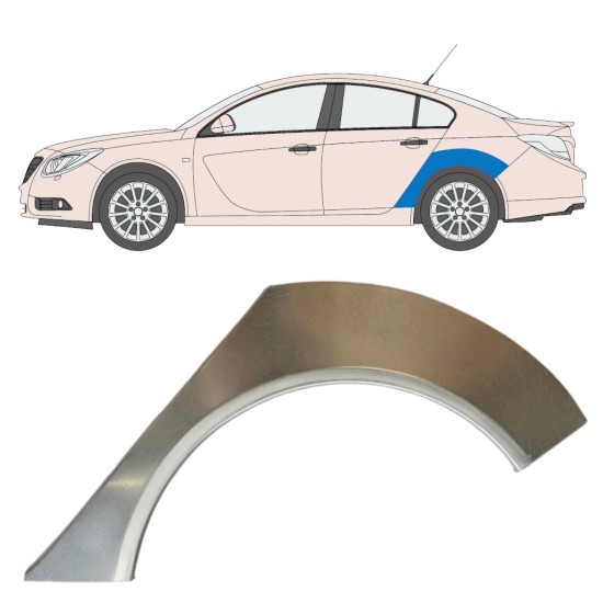 Takalokasuoja korjaussarja varten Opel Insignia 2008-2017 / Vasen 15044