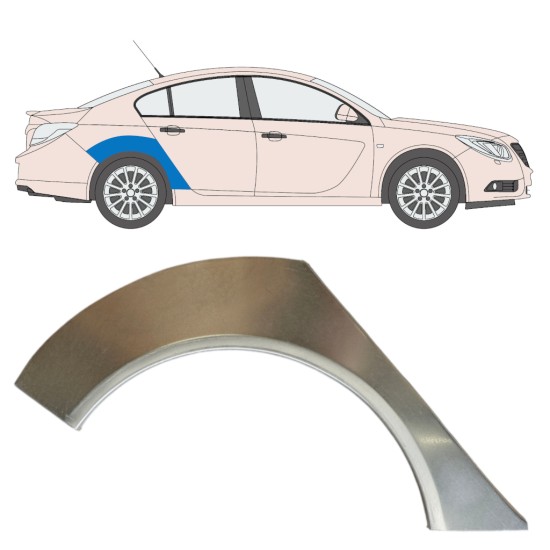 Takalokasuoja korjaussarja varten Opel Insignia 2008-2017 / Oikea 15043