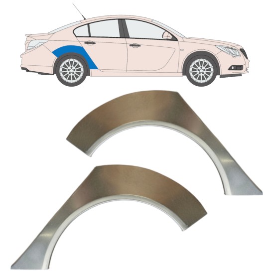 Takalokasuoja korjaussarja varten Opel Insignia 2008-2017 / Vasen+Oikea / Sarja 15045