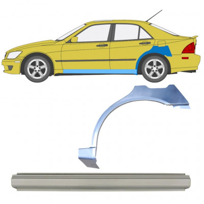 Kynnyspelti + takalokasuojan korjaussarja varten Lexus IS 200 1998-2005 / Vasen / Sarja 10314