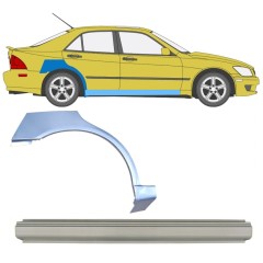 Kynnyspelti + takalokasuojan korjaussarja varten Lexus IS 1998-2005 / Oikea / Sarja 10315