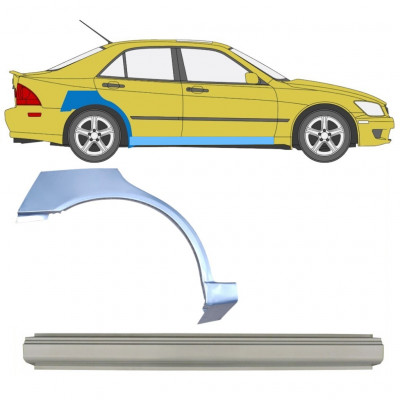 Kynnyspelti + takalokasuojan korjaussarja varten Lexus IS 200 1998-2005 / Oikea / Sarja 10315