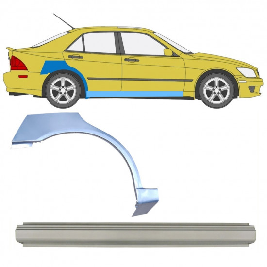 Kynnyspelti + takalokasuojan korjaussarja varten Lexus IS 200 1998-2005 / Oikea / Sarja 10315