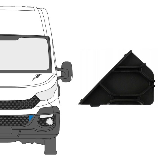Etupuskurin peitelevyt varten Iveco Daily 2014-2019 / Vasen 16241