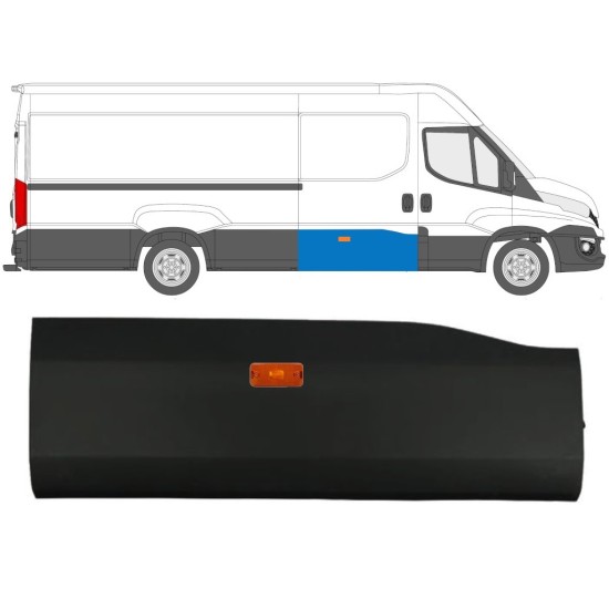 Sivuoven lista lampulla varten Iveco Daily 2014-2019 / Oikea / Sarja 16656